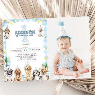 Invitation Photo d'anniversaire de tous les animaux de la fêt