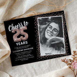 Invitation Photo d'anniversaire des 25 ans de Cheers to The Y