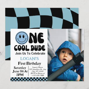Invitation Photo d'anniversaire d'un garçon super cool pour s