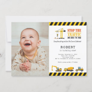 Invitation Photo d'anniversaire personnalisée Camions de cons
