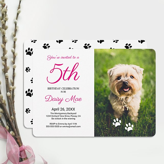 Invitation photo d'anniversaire pour animaux de co (Créateur téléchargé)