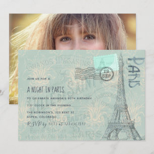 Invitation photo d'anniversaire sur le thème de Pa