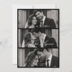 Invitation Photo d'annonce de mariage classique Nous sommes m