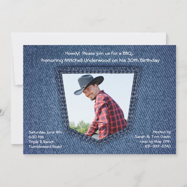 Invitation photo dans la poche (Devant)