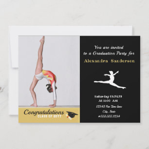 Invitation Photo d'athlète de gymnastique promotion 2022