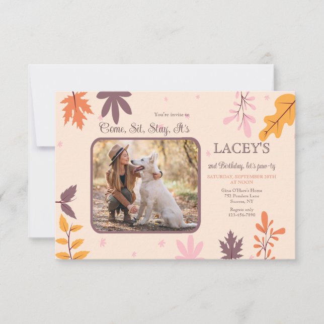 Invitation Photo d'Automne (Devant)