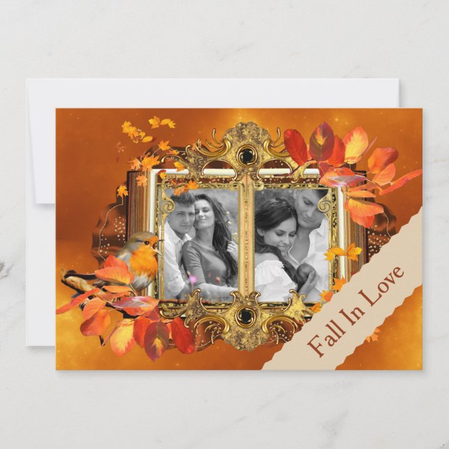 Invitation Photo d'automne Enregistrer la date (Devant)