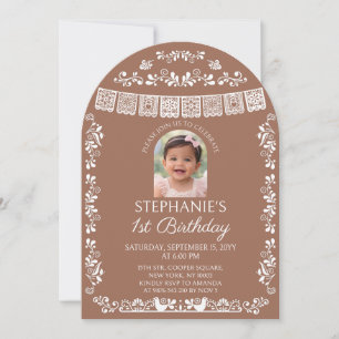 Invitation Photo de 1er anniversaire de fille Cielito Lindo e