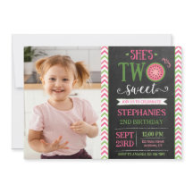 Photo de 2e anniversaire Pink & Green Two Sweet Me
