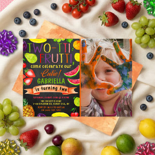 Invitation Photo de 2e anniversaire Two-tti Frutti
