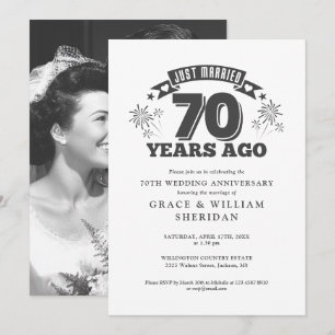 Invitation Photo de 70e anniversaire de mariage