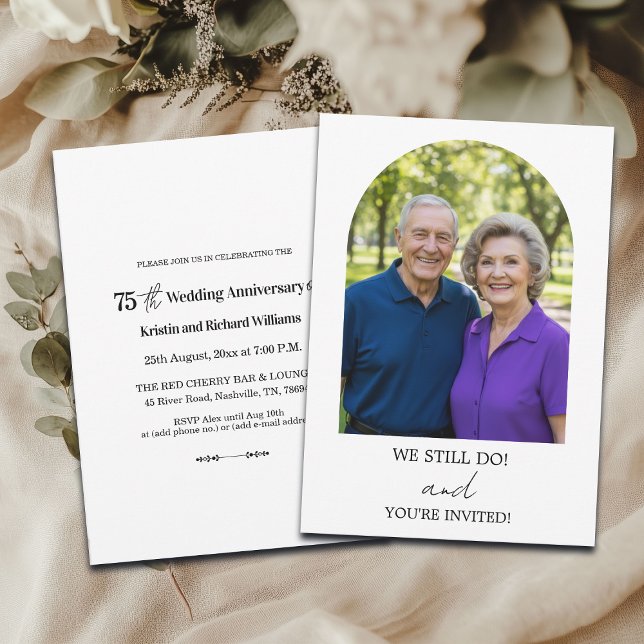 Invitation Photo de 75e anniversaire de mariage We Still Do (Créateur téléchargé)