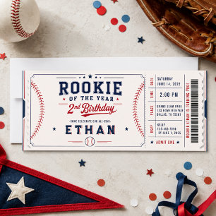 Invitation Photo de baseball Rookie of the Year pour 2e anniv