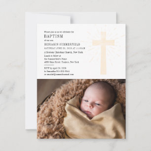 Invitation Photo de bébé Baptême Cérémonie Religieuse Coutume