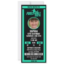 Photo de billet de football vert noir pour anniver