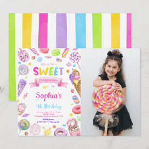Invitation photo de bonbons