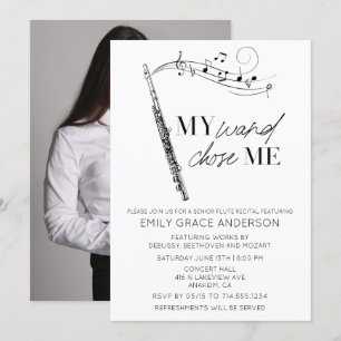 Invitation Photo de citation de ma baguette choisit le récita