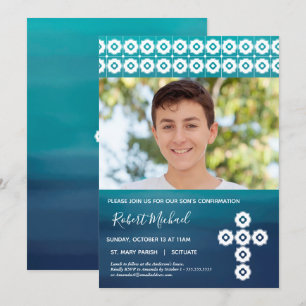 Invitation photo de confirmation - Carte personnal