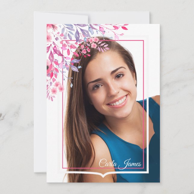 Invitation photo de confirmation de printemps (Devant)