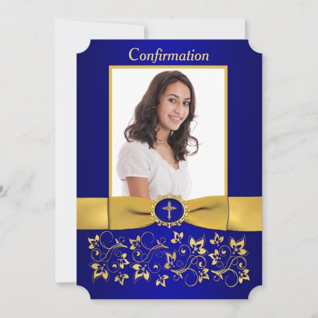 Invitation Photo de confirmation en forme de ticket RIBBON IM (Devant)