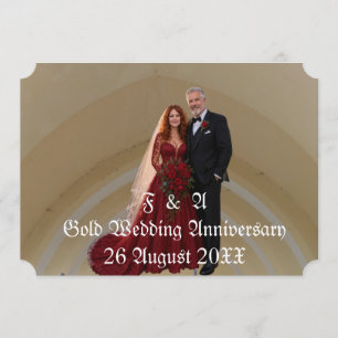 Invitation Photo de couple pour les 50 ans de mariage