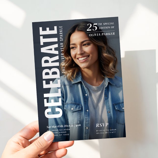 Invitation Photo de couverture de magazine pour la célébratio (Créateur téléchargé)