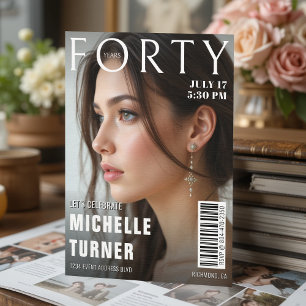 Invitation Photo de couverture du magazine 40e anniversaire