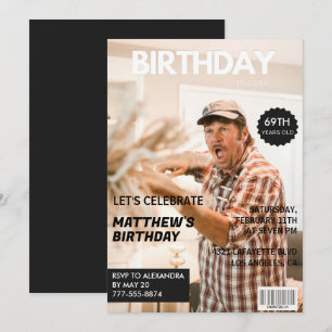 Invitation Photo de couverture du magazine Black pour son 69e