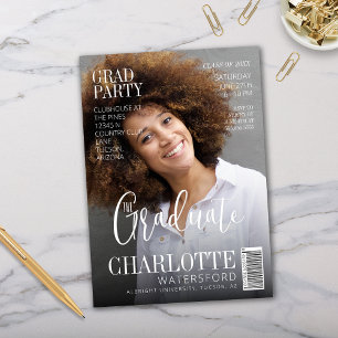 Invitation Photo de couverture du magazine minimaliste modern