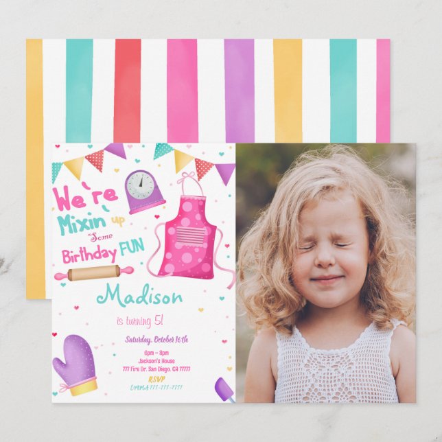 Invitation photo de cuisson (Devant / Derrière)