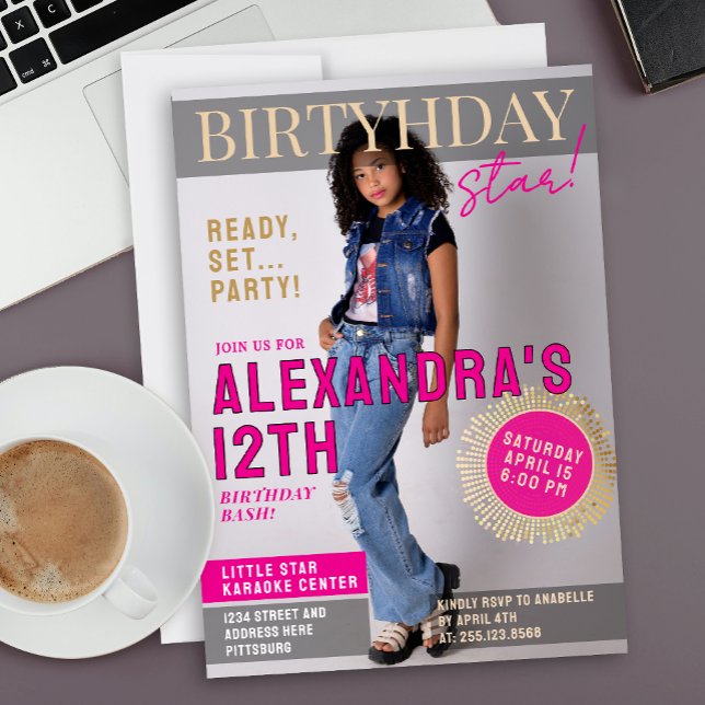 Invitation Photo de dernière minute de la couverture du magaz (Créateur téléchargé)