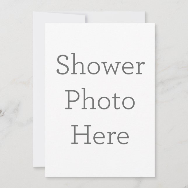 Invitation photo de douche personnalisée (Devant)