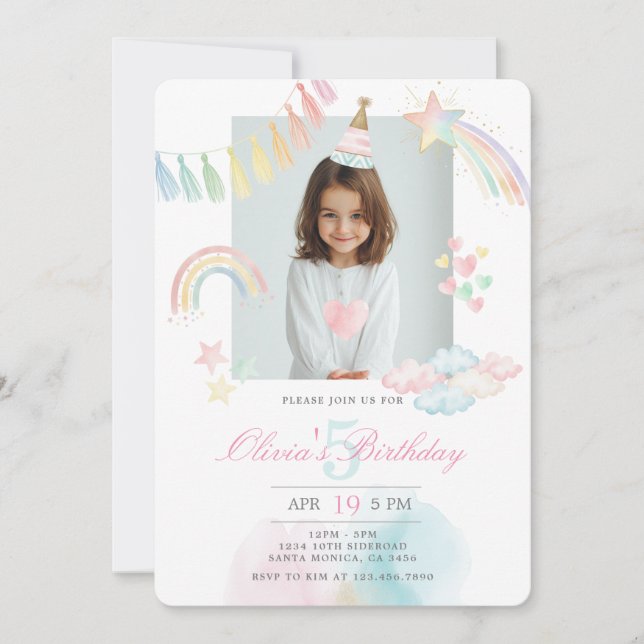 Invitation Photo de fête d'anniversaire (Devant)