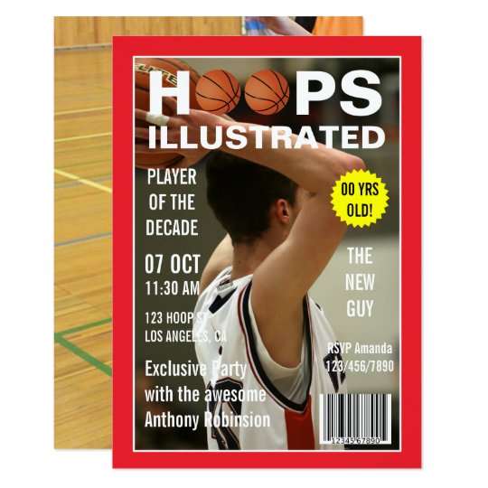 Invitation Photo De Fete D Anniversaire De Basket Ball De Zazzle Fr Invitation Photo De Fete D Anniversaire De Basket Ball De Zazzle Fr