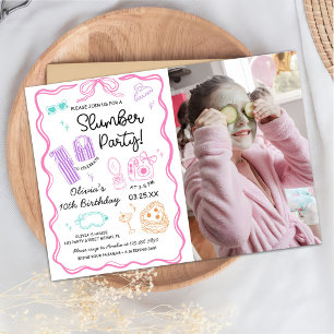 Invitation Photo de fête d'anniversaire de fille mignonne de 