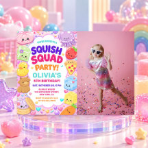 Photo de fête d'anniversaire de fille Squishy Arc-