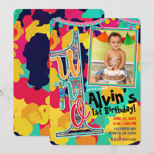 Invitation Photo de fête d'anniversaire de l'ONU de fiesta