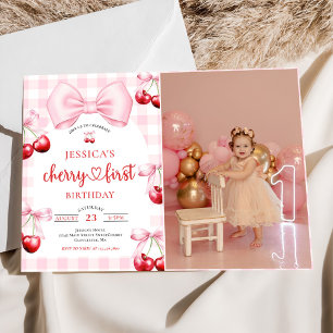 Invitation Photo de fête d'anniversaire de première année Coq