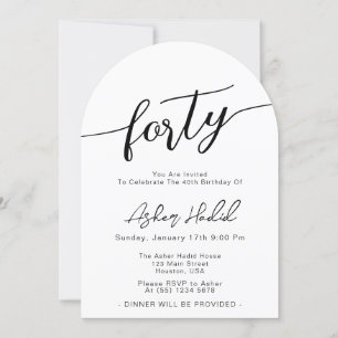 Invitation Photo de fête d'anniversaire élégante et moderne p