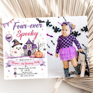 Invitation Photo de fête d'anniversaire Halloween effrayant F