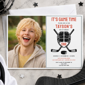 Invitation Photo de fête d'anniversaire pour It's Game Time H