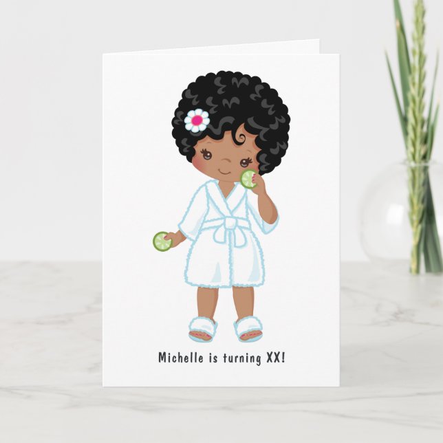 Invitation Photo de fête d'anniversaire pyjama spa pour une j (Devant)