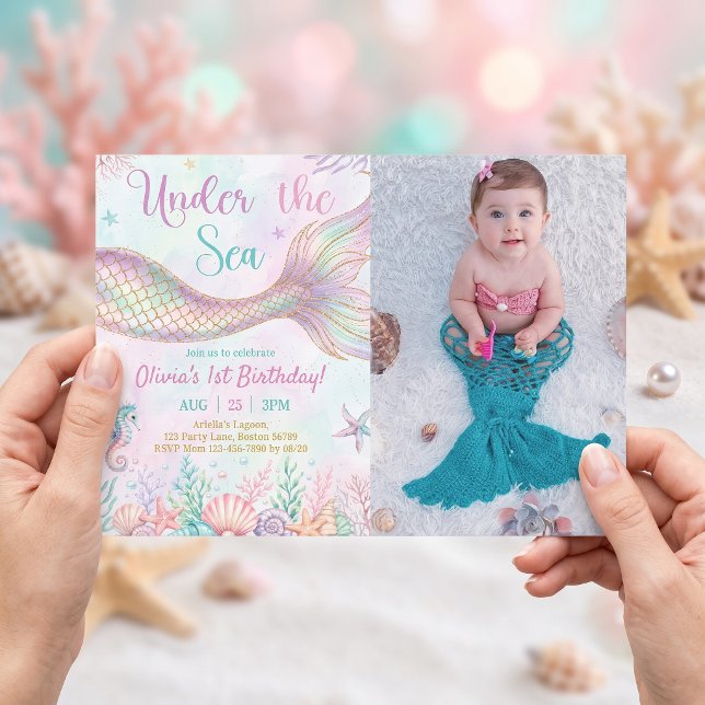 Invitation photo de fête d'anniversaire sous la me (Créateur téléchargé)