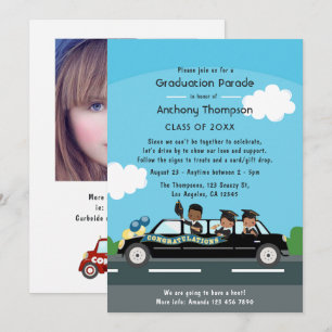 Invitation Photo de fête de fin d'études Kids Drive By
