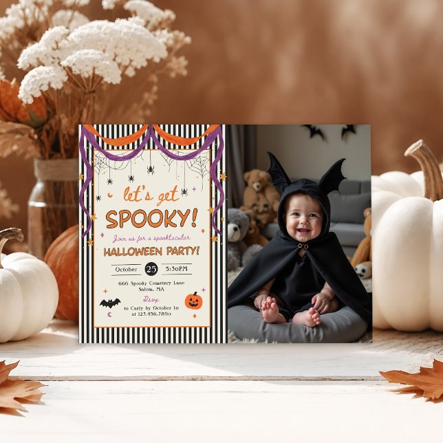 Invitation Photo de fête d'Halloween effrayante (Créateur téléchargé)