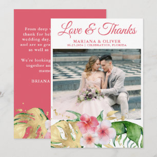 Invitation Photo de feuilles de palmiers tropicaux pour invit