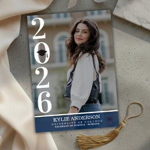 Invitation Photo de fin d'études avec un chapeau de promotion