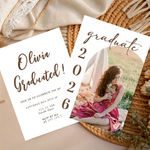 Invitation photo de fin d'études Fête de fin d'études Promot