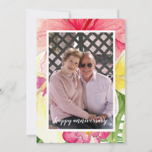Invitation Photo de floraisons tropicales pour 50e anniversai