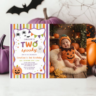 Invitation Photo de joyeux anniversaire de fantôme d'Hallowee
